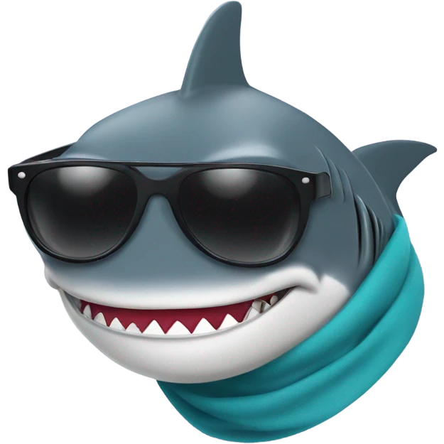 Chic shark emoji