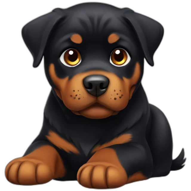 Cute little Rottweiler emoji