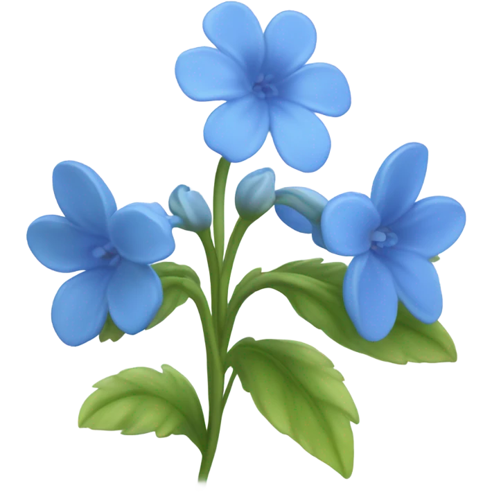 blue flower emoji