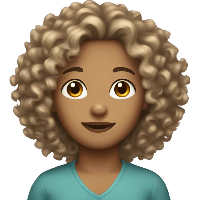 Curly hair light skin  emoji