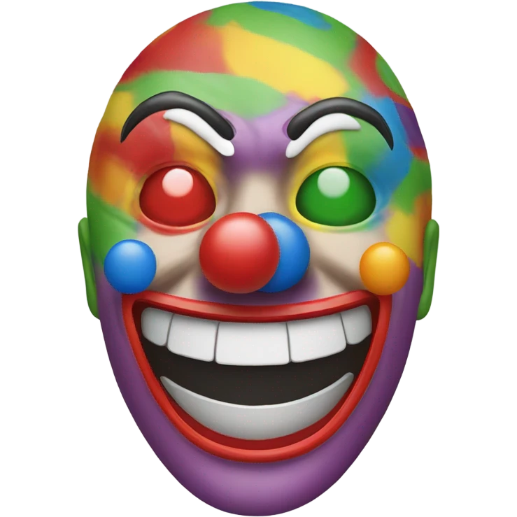 Man removes clown mask emoji
