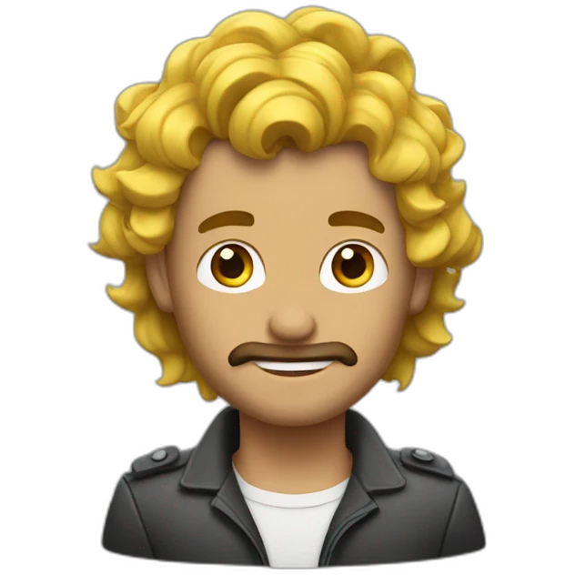 Homme avec coiffure wave emoji