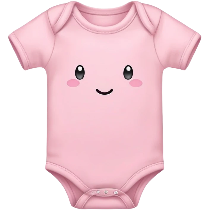 Plain pink pastelbaby’s onesie shirt emoji