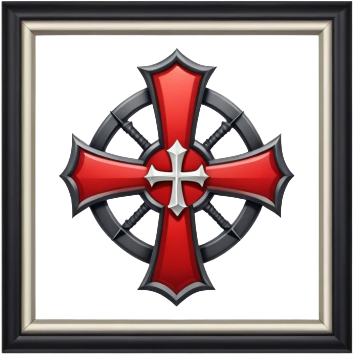 Cruz templaria y símbolo asesino  emoji