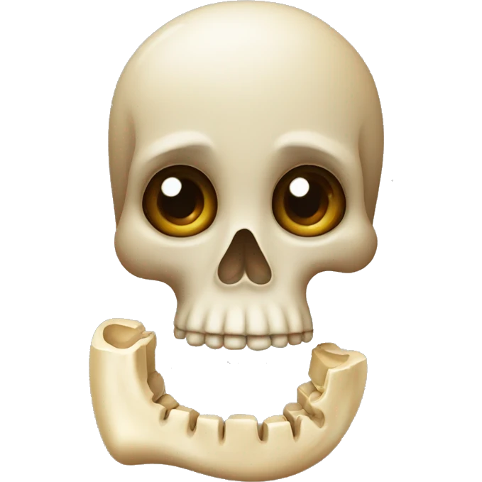 a face and a bone emoji