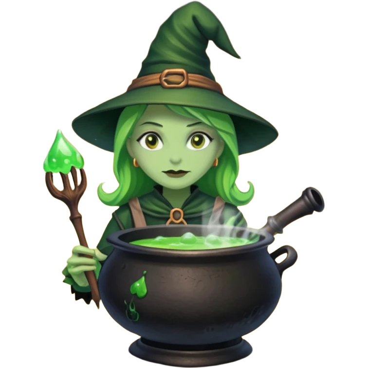 green witch cooking potion emoji