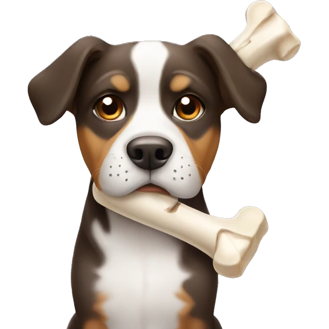 Dog with bone  emoji