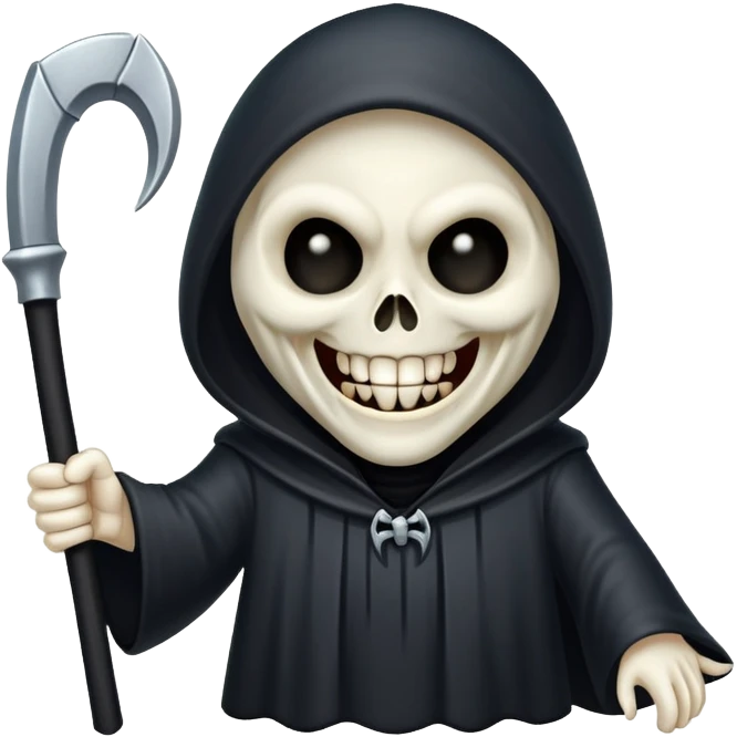 Cute Grim reaper laughing  emoji