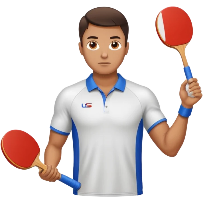 athlette with ping pong rocket emoji