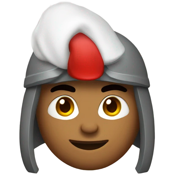 spartan male wearing santa hat emoji