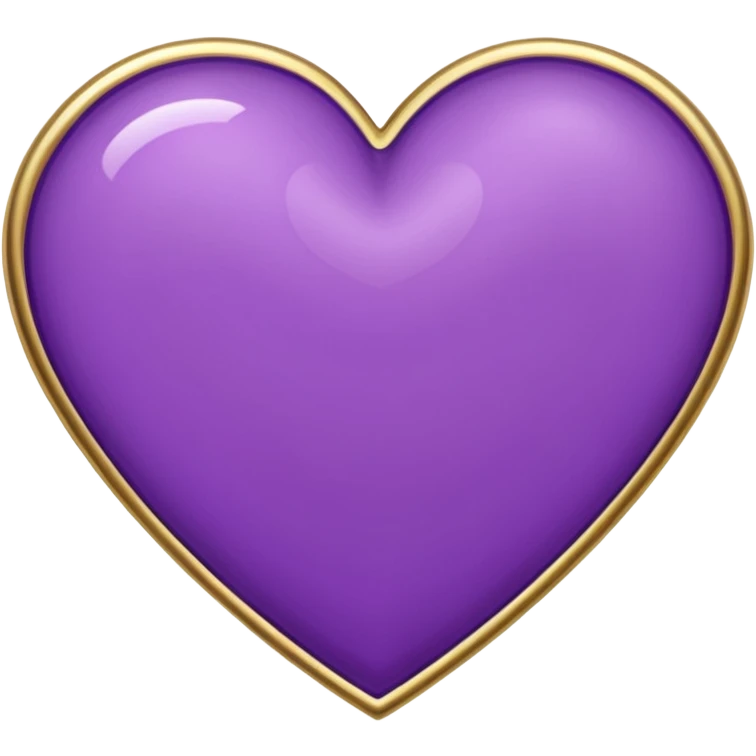 purple heart with a gold outline emoji