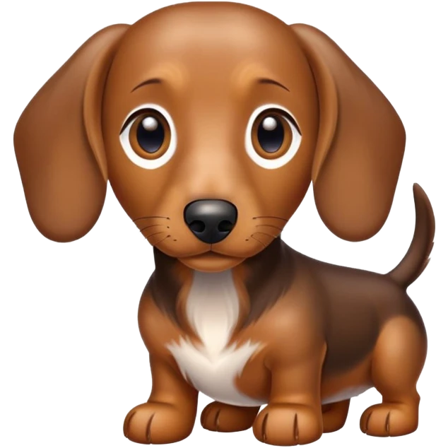 Dapple dachshund mixed with brown and tan emoji