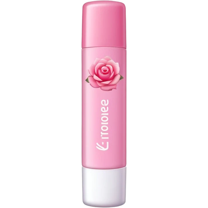 lipbalm with rose and vanilla emoji