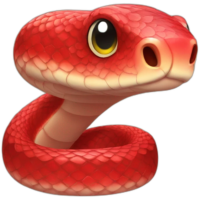 red cute snake emoji