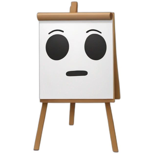 marker board Flipchart without face emoji