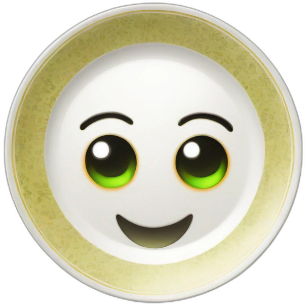 cute plate with money eyes emoji