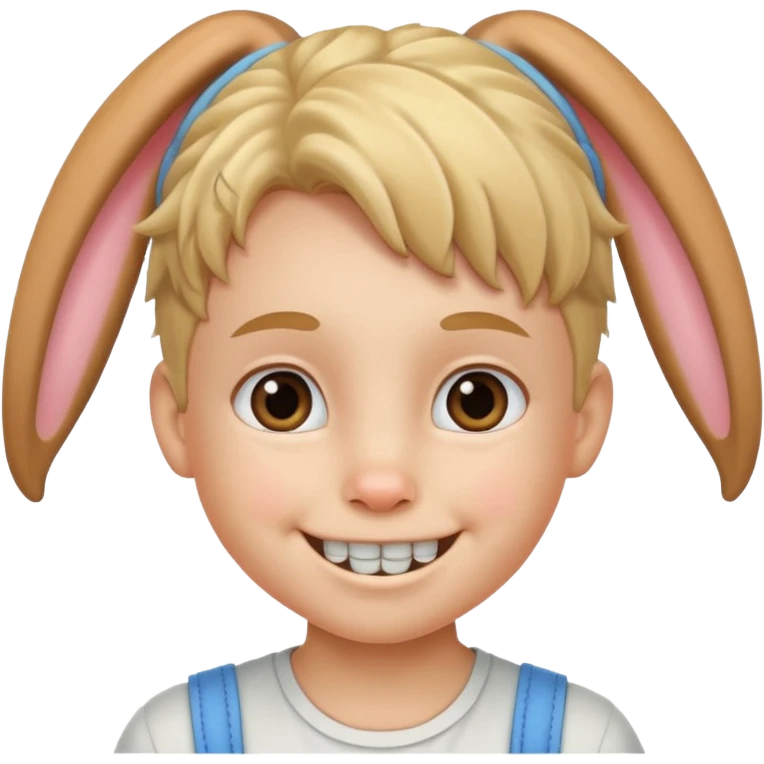 kid with braces bunny haired emoji