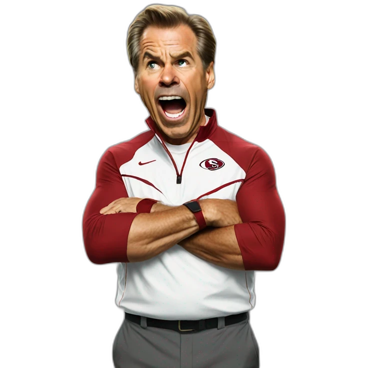 Nick Saban yelling emoji