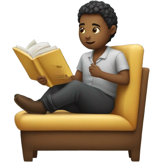 Me reading a book emoji