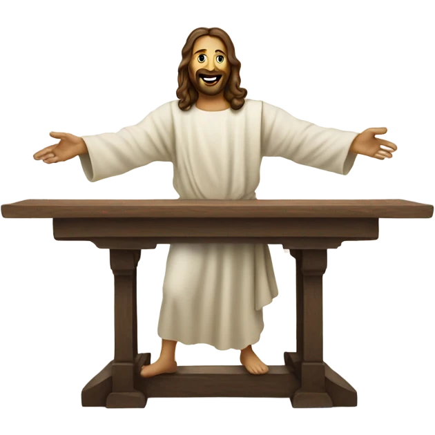 Jesus flipping table emoji