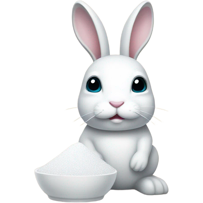 white bunny with salt shaker emoji