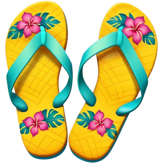 Hawaiian beach slippers emoji