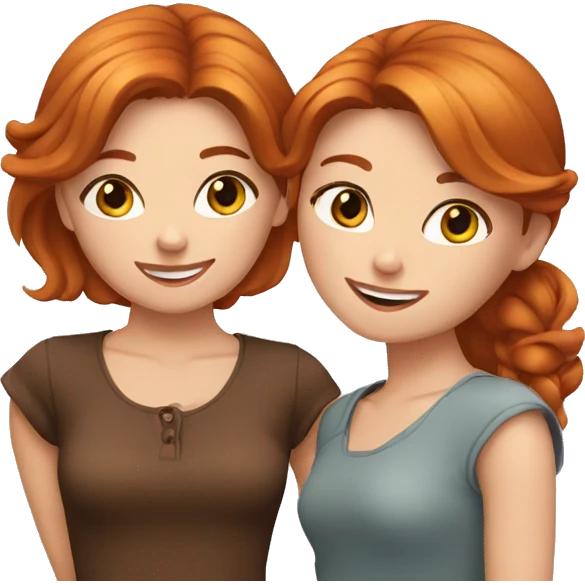 two--girls-best-friends-brownhair-ginger emoji