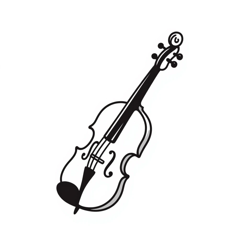 hand drawn violin emoji