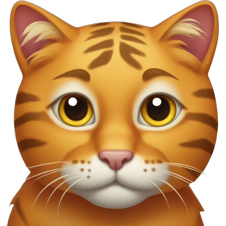 Tigrated orange cat emoji