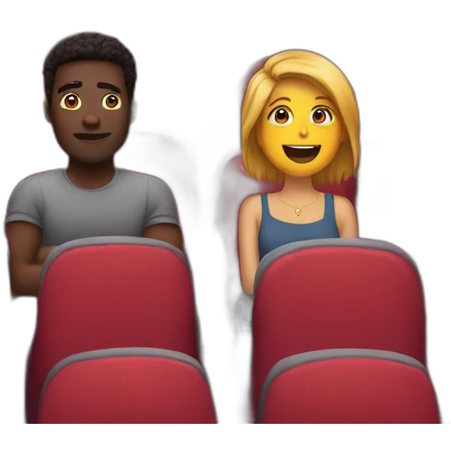 two people watching movie at the cinema emoji