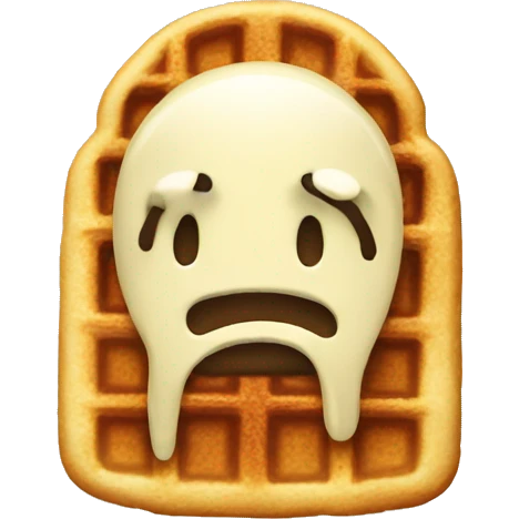 Waffle no face emoji
