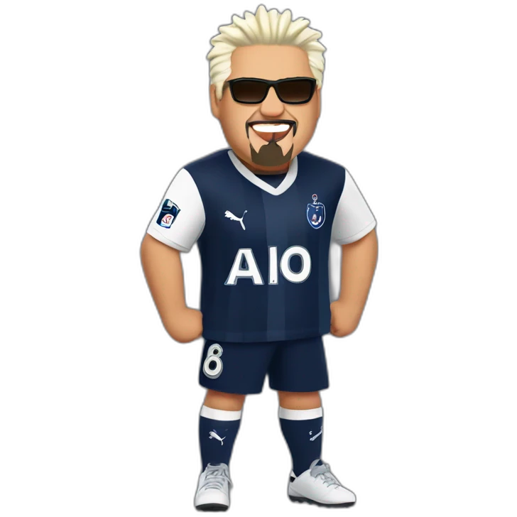 Guy Fieri in a Tottenham Hotspur  shirt emoji