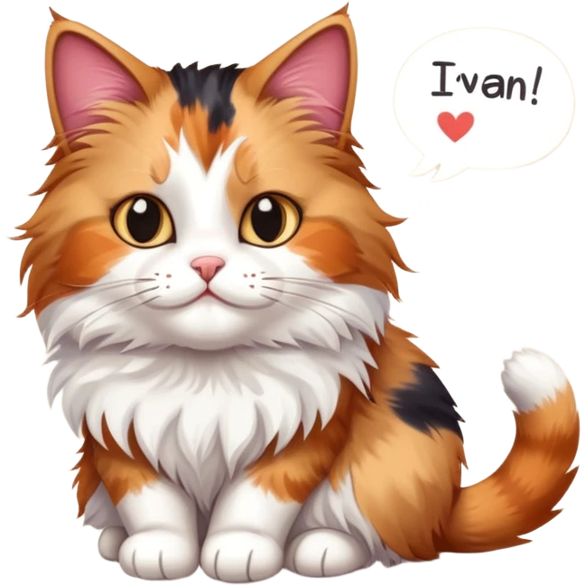 cat with note ivan privetik❤️ emoji