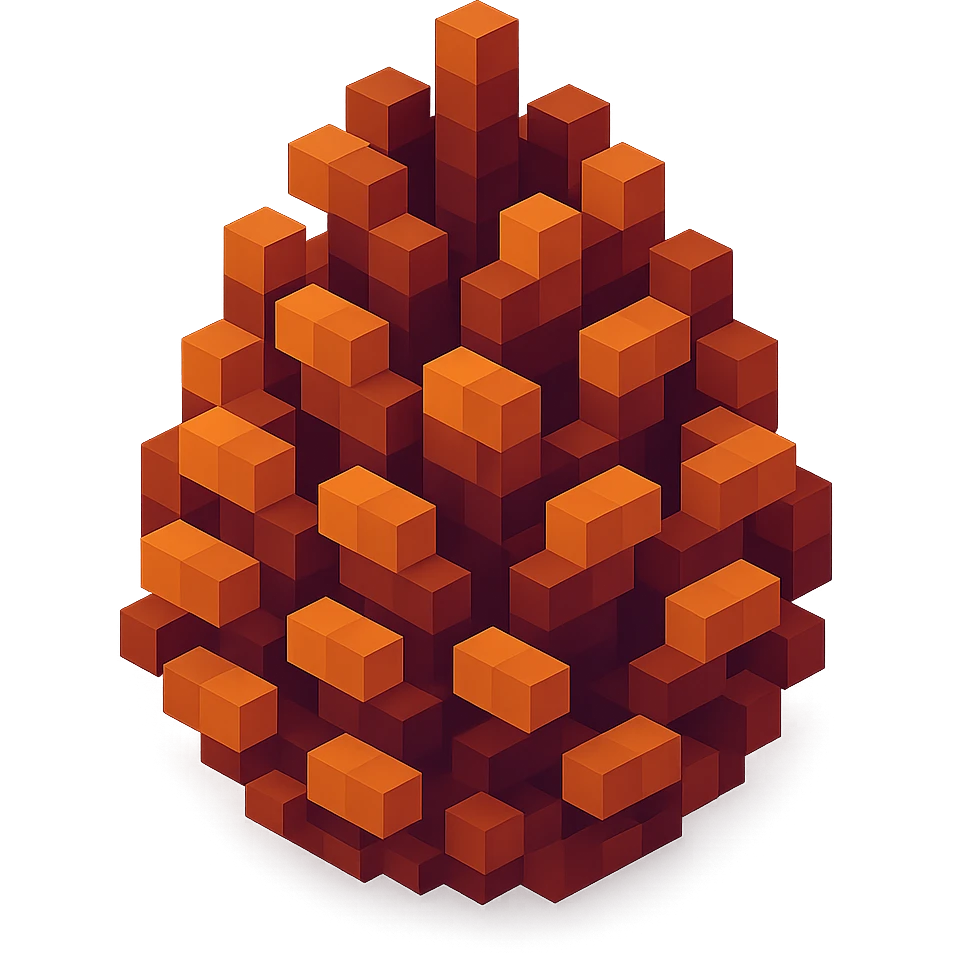 pine cone with detailed texture emoji