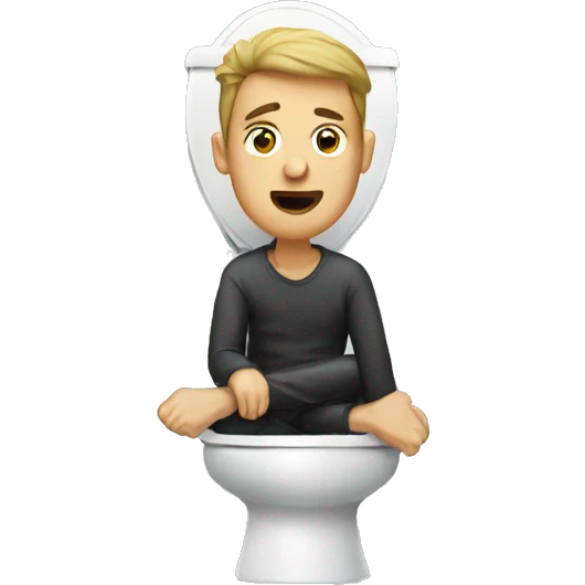 man in a toilet emoji