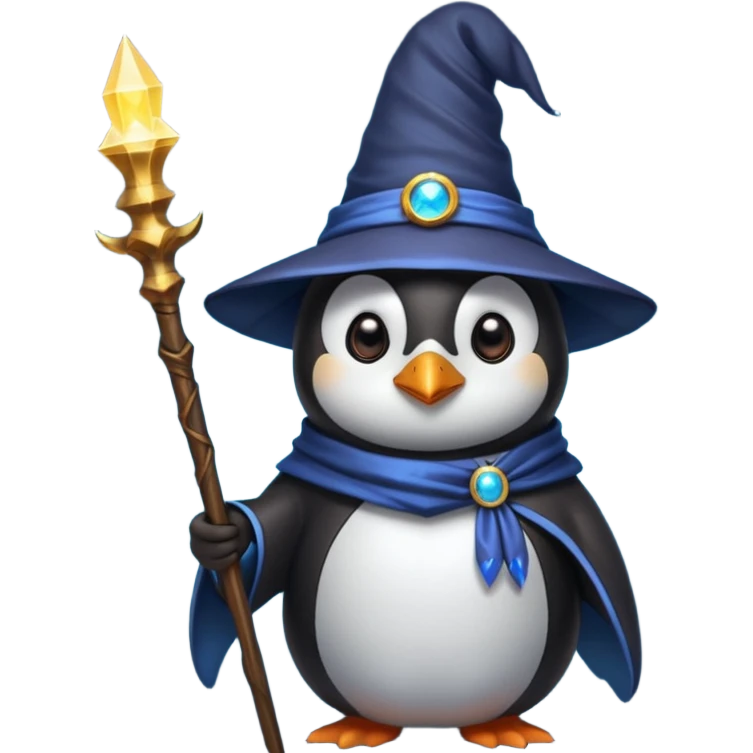 Penguin Wizard emoji