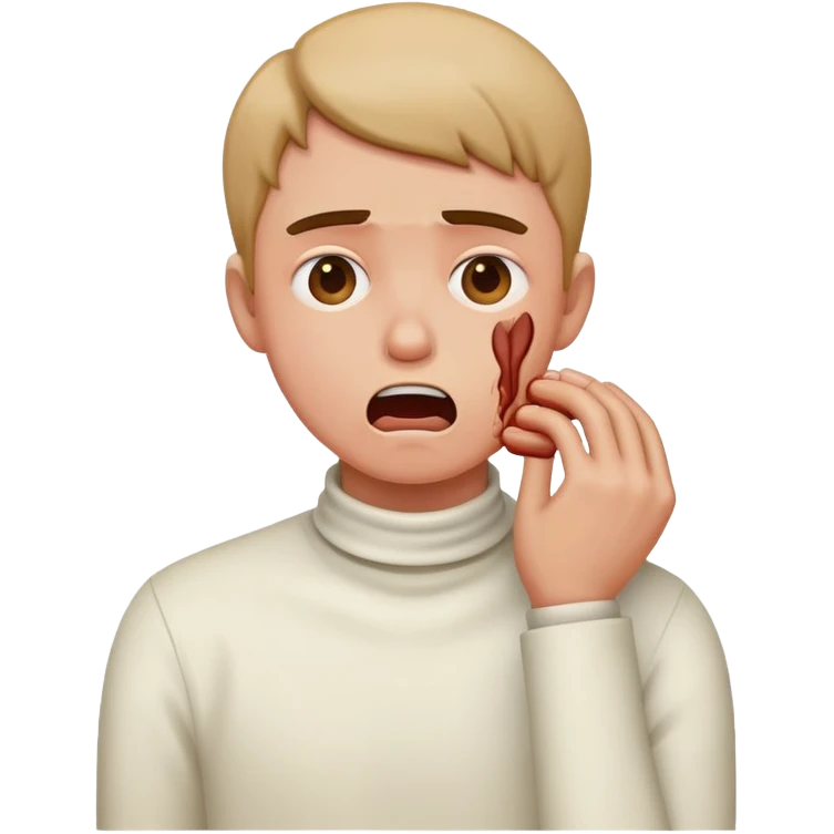 person choking themselves emoji