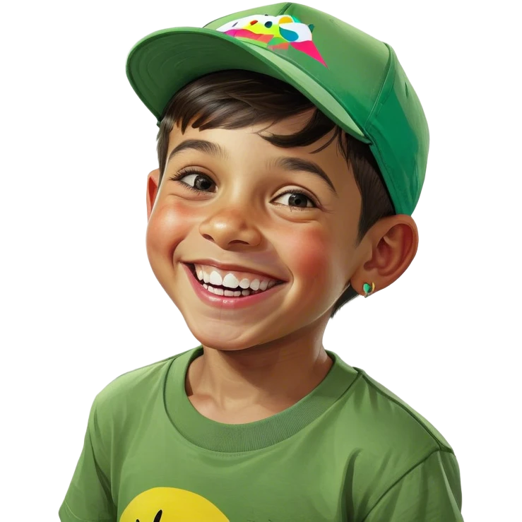 realistic smiley boy portrait emoji