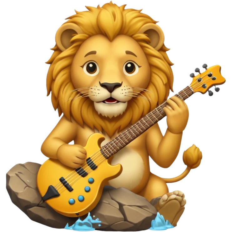 rock player lion emoji