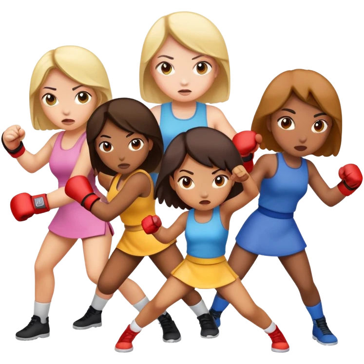 group of girls fighting emoji