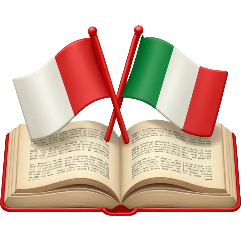 italian austrian flags in a dictionary emoji
