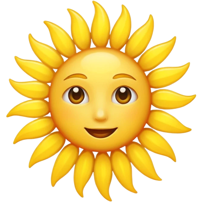 Sun, no face emoji