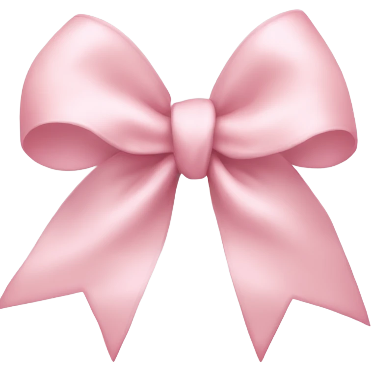 light pink ribbon bow emoji