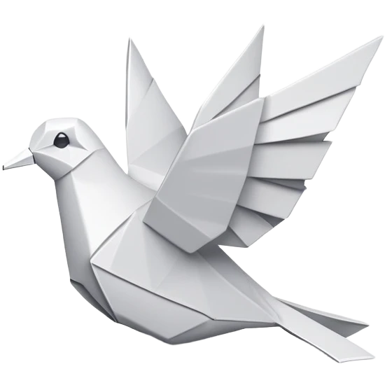 Dove origami minimalist  emoji