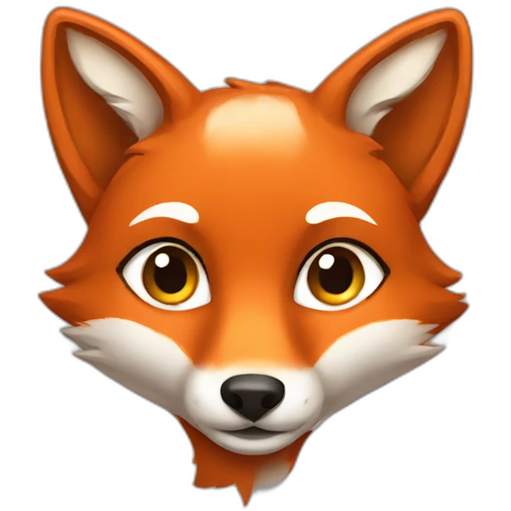 Friendly female fox emoji
