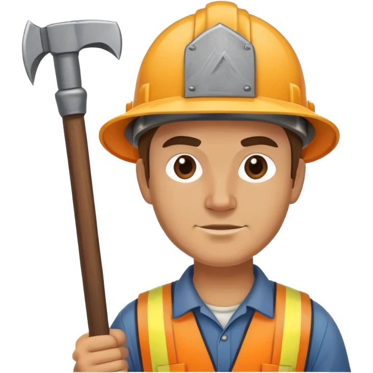miner with helmet and pickaxe emoji