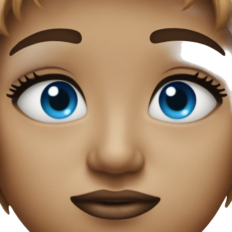 Brown eye with blue eyeshadow  emoji