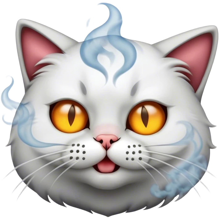 A cat mad with smoke coming out of its nose  emoji