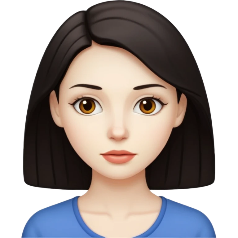 Ugly thin lipped woman emoji