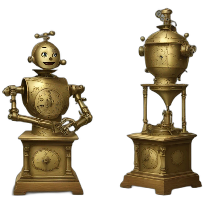 XVIIIth century brass automaton emoji